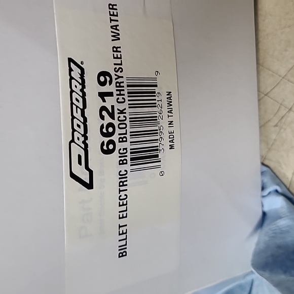 Proform 66219 billet electric big block Chrysler/dodge water pump - Picture 4 of 5